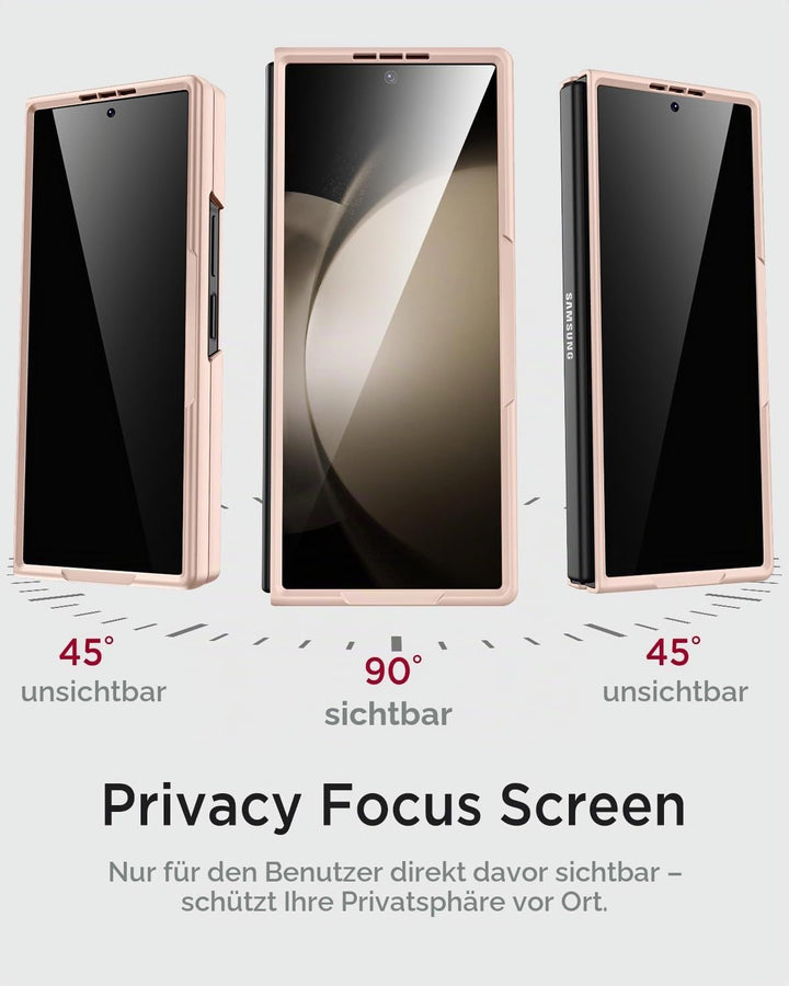 Miimall Kompatibel mit Samsung Galaxy Z Fold 6 Hülle mit S-Pen Holder, [Anti-SPY Displayschutz] Ultr