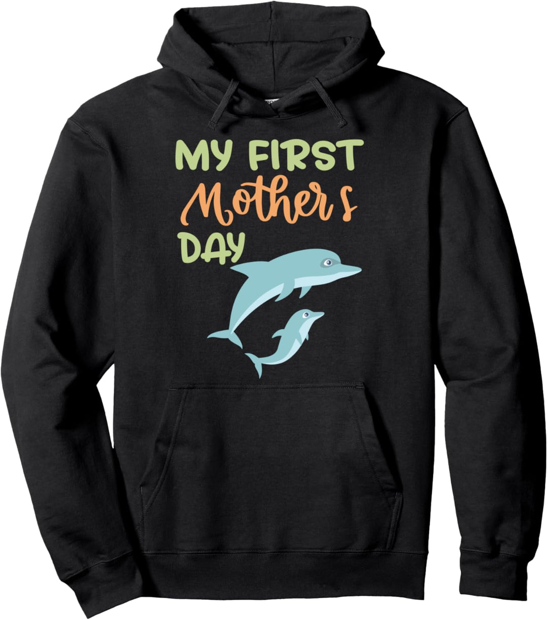 Mein erster Muttertag Niedlicher Delfinmutter-Muttertag Pullover Hoodie