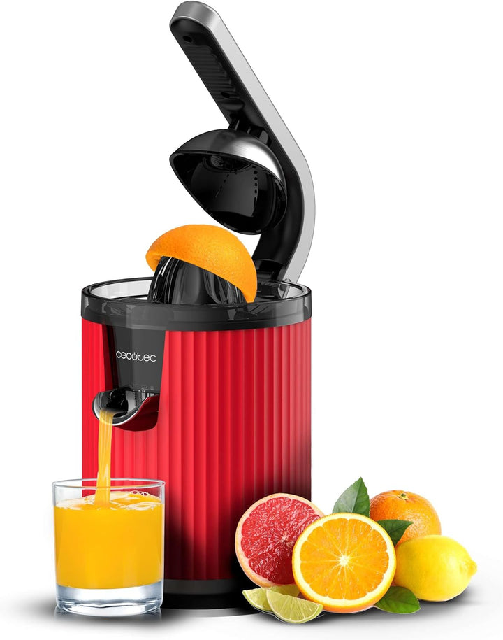 Cecotec Elektrische Zitruspresse mit Arm für Orangen und Zitrusfrüchte Xqueeze RetroJuice 600 Red. 6