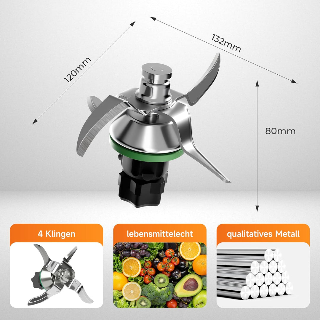 Ersatzklinge Messer für Vorwerk Thermomix TM5 und TM6, Teigmesser für Thermomix tm6, Ersatzmesser Mi
