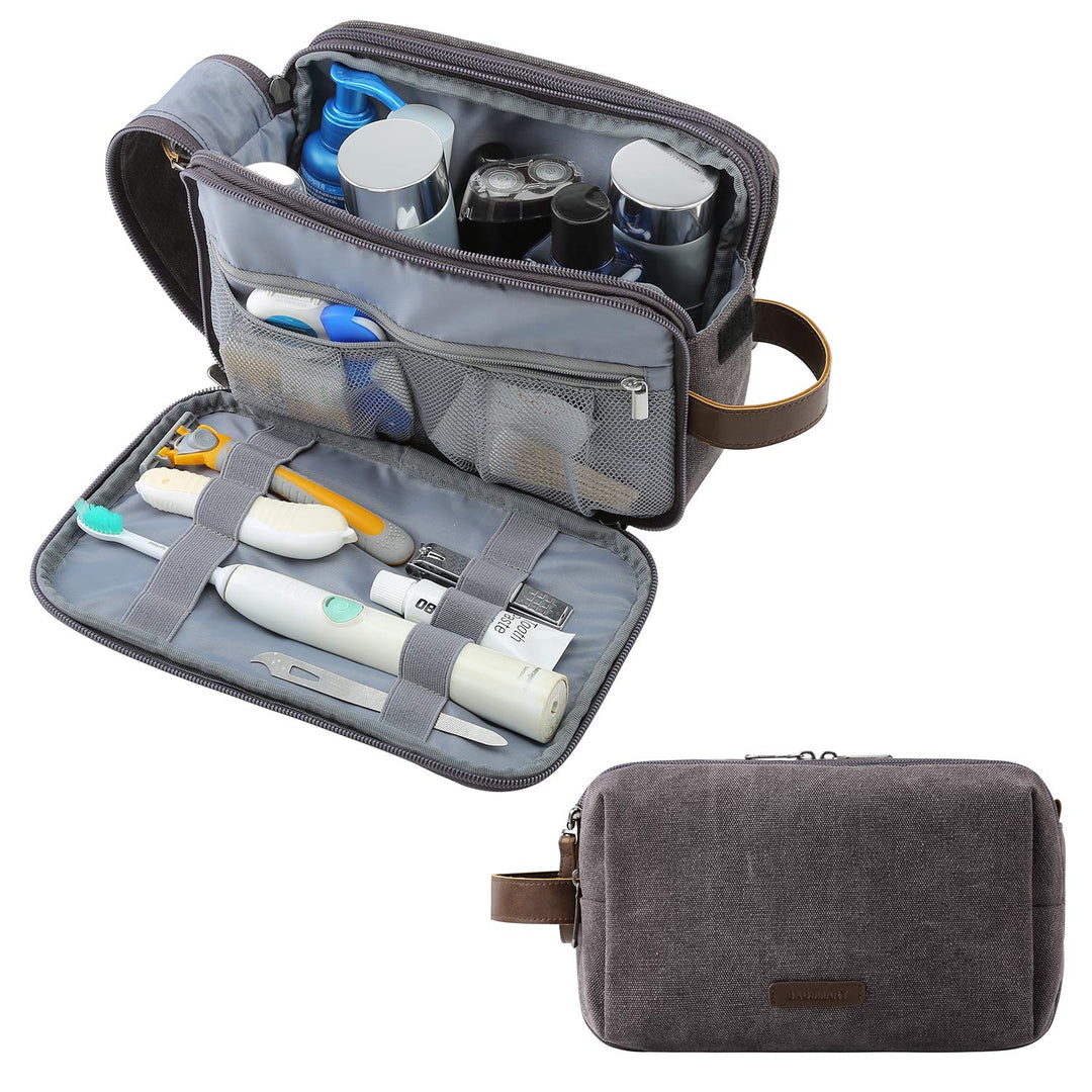 BAGSMART Kulturbeutel für Herren, Reise Kulturtasche Reisezubehör Kosmetiktasche mit Doppelter Reiss