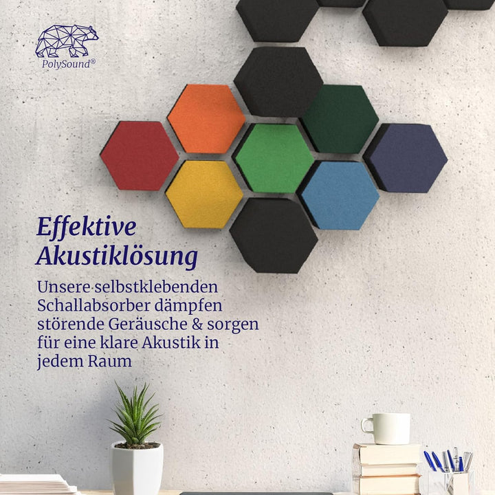 PolySound® ECO Akustikpaneele selbstklebend - Minimalistic Marvel - Extra Schalldämmung durch αw 0,9
