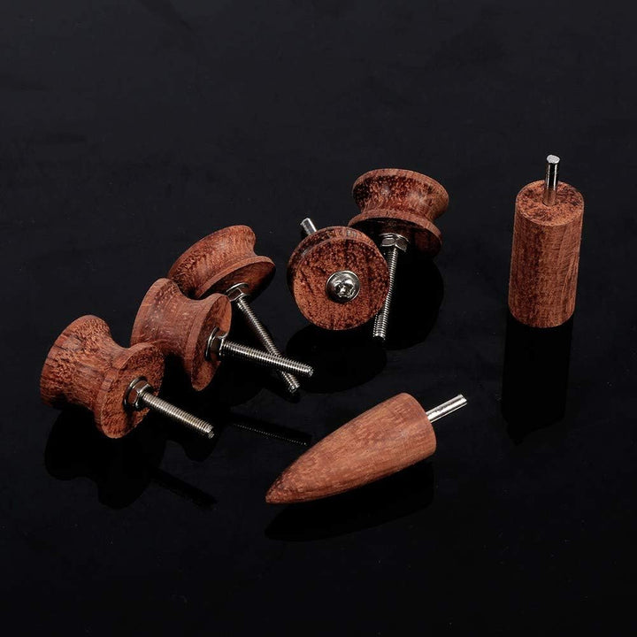 Leder Polierer, 7Pcs Palisander Leder Polierer Kit Leder Arbeitswerkzeuge Leder Werkzeuge Polierwerk