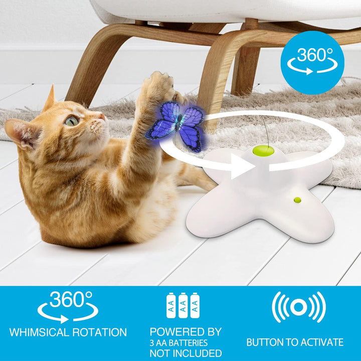 ALL FOR PAWS Katzenspielzeug Interaktive Schmetterling Katze Automatisches Spielzeug Stimulierende K