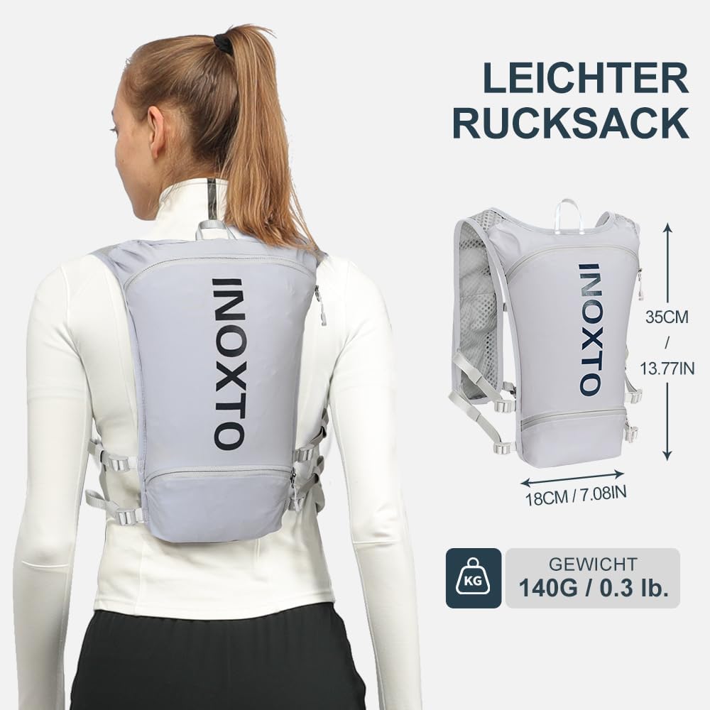 INOXTO Sport Wasserbeutel Weste Mit 1.5l Trinkblasen Running Weste Rucksack FüR Outdoor Wandern Trai