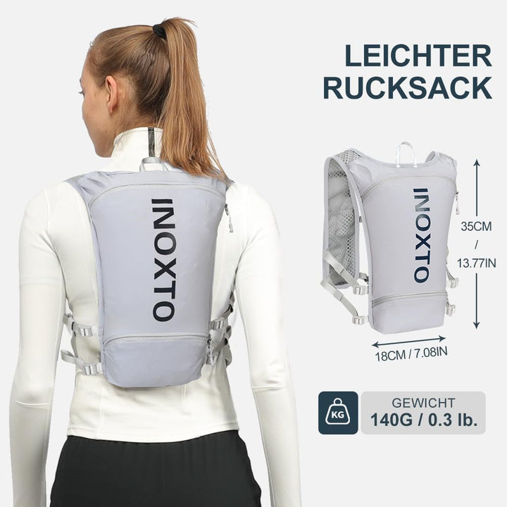 INOXTO Sport Wasserbeutel Weste Mit 1.5l Trinkblasen Running Weste Rucksack FüR Outdoor Wandern Trai