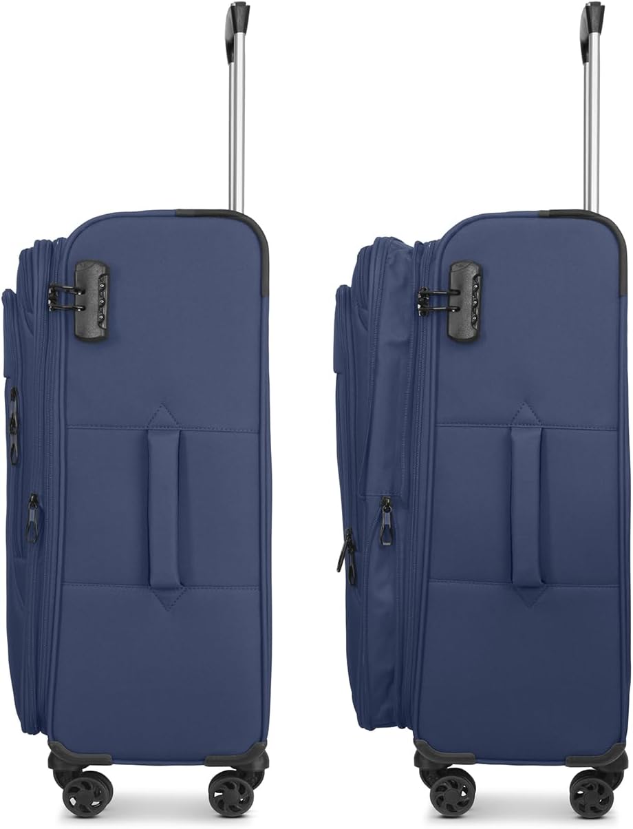 Franky Melbourne 3.0 Koffer Set 3-Teilig | Weichschalen Trolleyset mit 4 Rollen, arretierbarer Griff