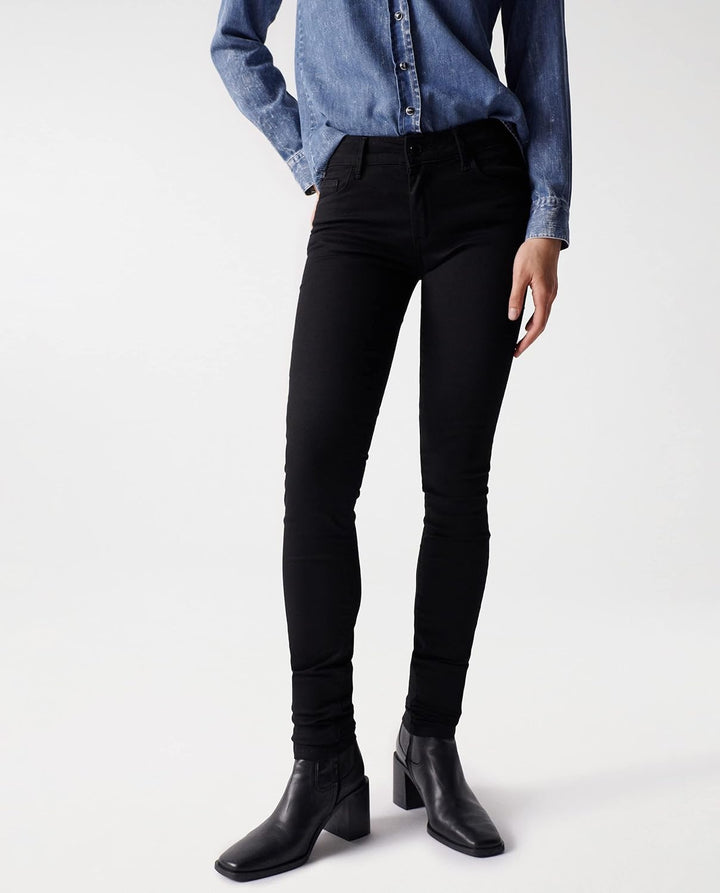 Salsa Jeans Wonder Push UP, Skinny, True Black 25 Schwarz, 25 Schwarz