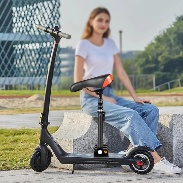 Elektroroller Sitz Universal, Höhenverstellbarer E-Scooter Sattel 45-65cm | PU+Aluminium Sitzkissen