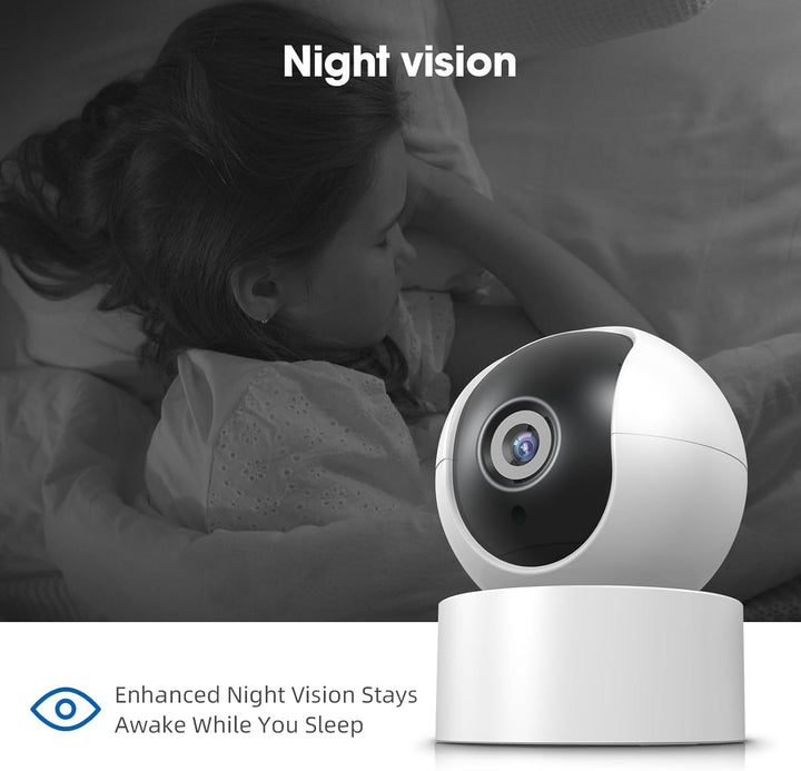 XNY 2MP Tuya Smart Life Sicherheit Kamera, 1080P HD Pan Tilt WLAN Haus Überwachungskamera, Zwei-Wege