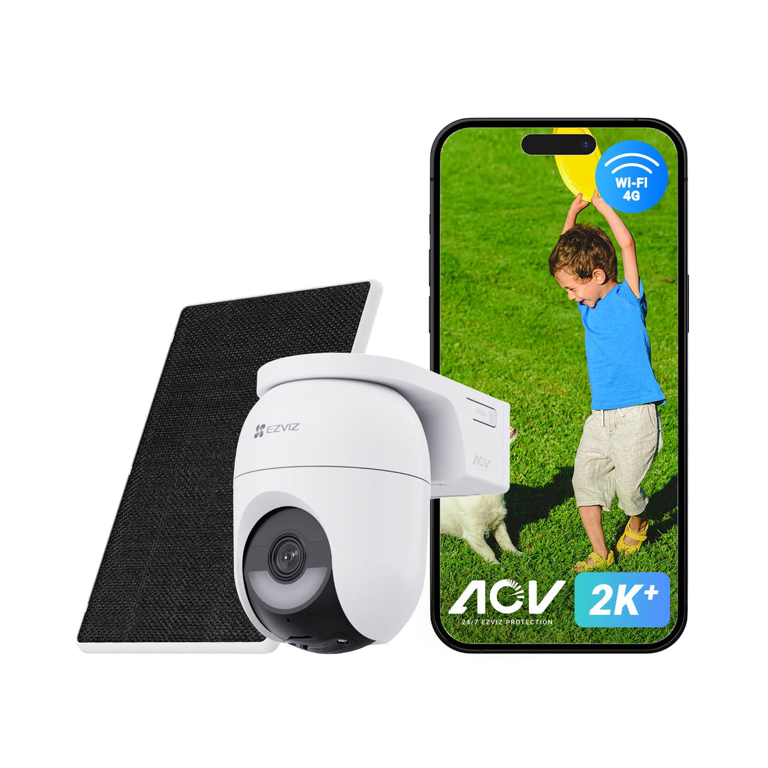 EZVIZ 4G LTE Überwachungskamera ohne WLAN, 360° PTZ Überwachung, 4MP Kamera Aussen Akku, Farbnachtsi