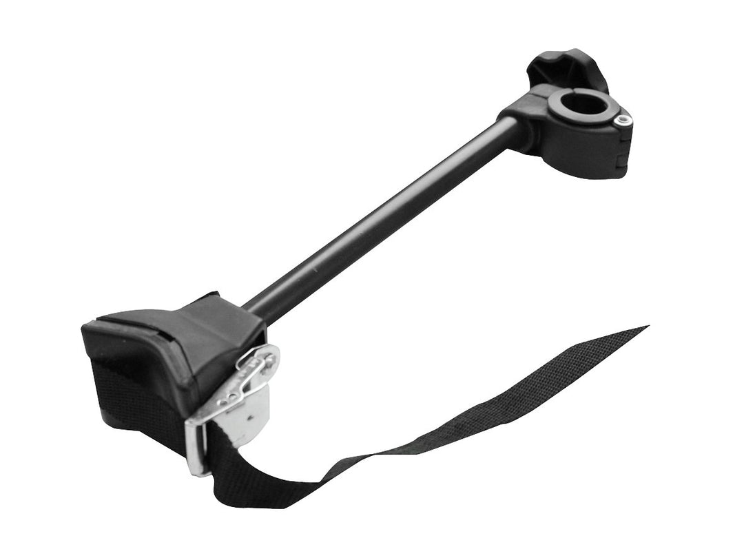 EUFAB 11231 Rahmenhalter lang, für U-Bügelrohr: Ø 2,5-3,0 cm, 30 cm Länge, Schwarz, 30 cm