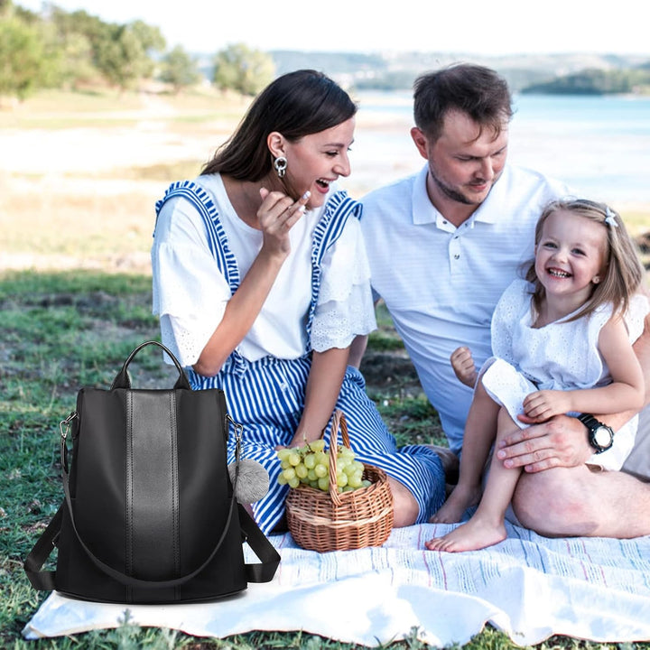 Miss Lulu Damen Rucksack Wasserdichte Nylon Schultaschen Anti-Diebstahl Tagesrucksack Schultertasche