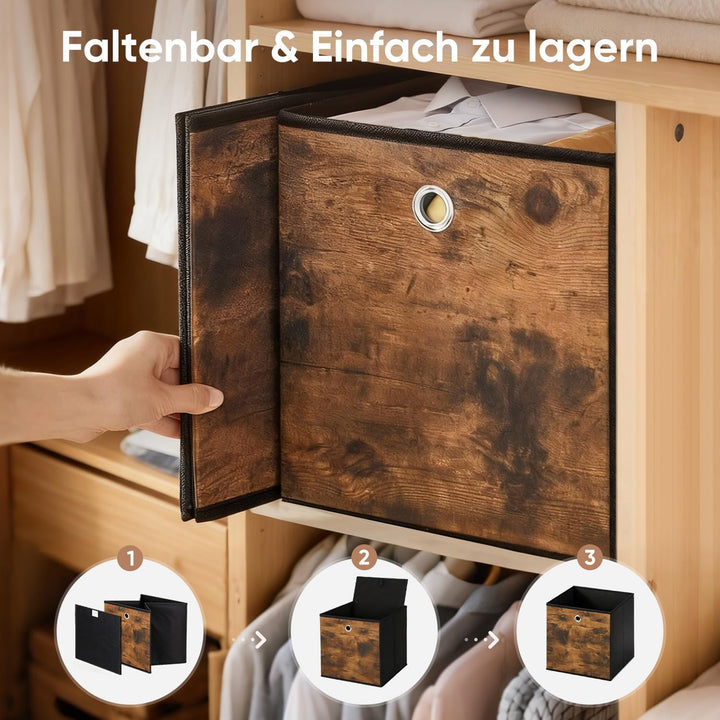 Sekey Aufbewahrungsbox Stoff, Faltbox Organizer mit Griff, Einsatz für Kallax Regal, EKET Würfelrega