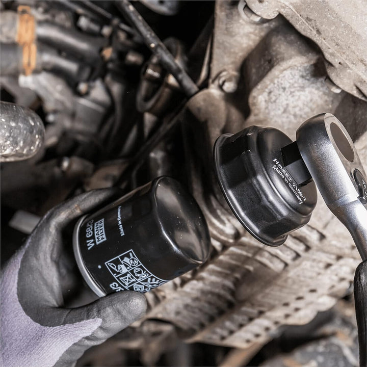 HAZET Öl-Filter-Schlüssel 2169-7 | passendes Werkzeug für verschiedene Ölfilter mit einem Durchmesse