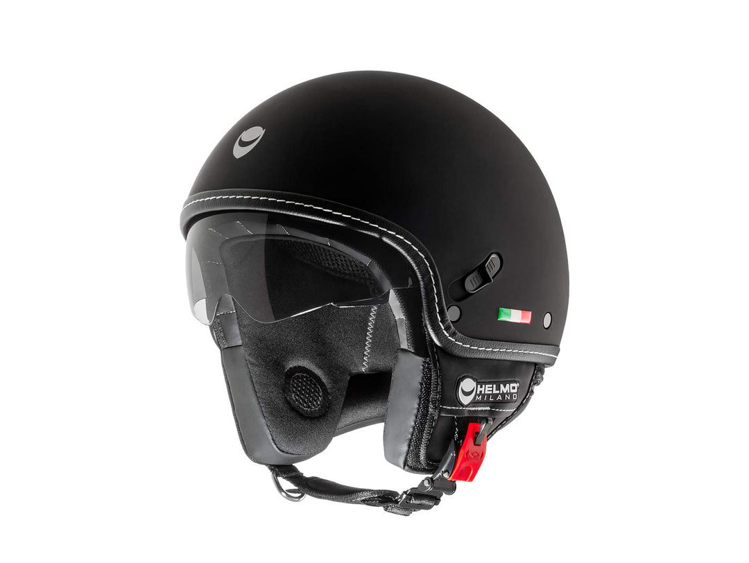 Helm HELMO Milano Demi Jet Puro Slider S schwarz matt, S schwarz matt