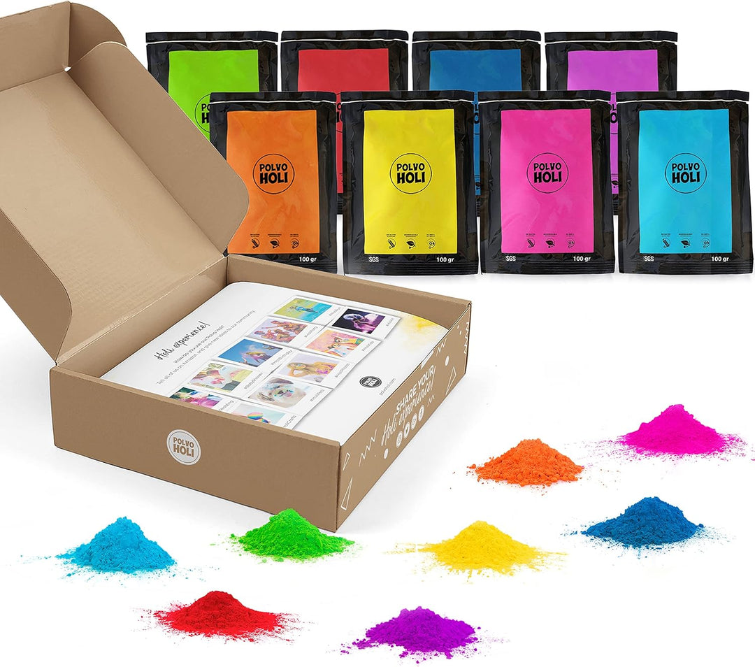 Polvo Holi 8 Holi-Beutel je 100 Gramm
