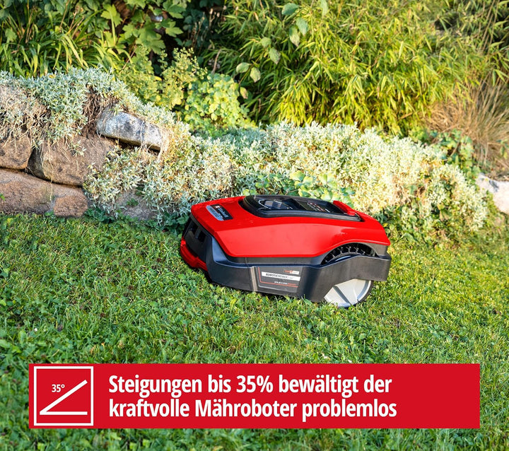 Einhell Mähroboter FREELEXO 600 BT (für bis zu 600 m², Multizonenmäher, Bluetooth App, inkl. 2,5 Ah