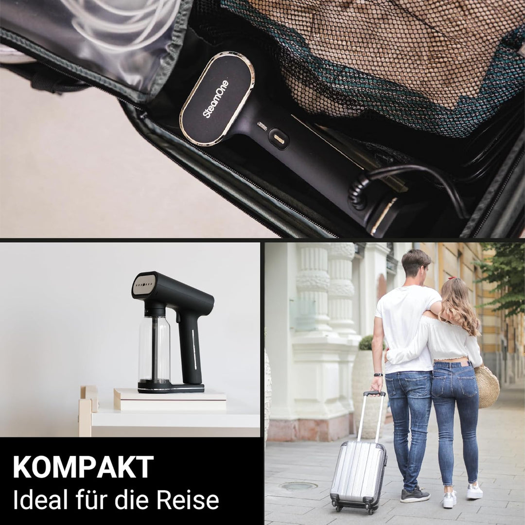 SteamOne - Steamer & Dampfglätter EUXL400B mit 2000W, 30g/min - Dampfbügler mit 27min Autonomie, 400