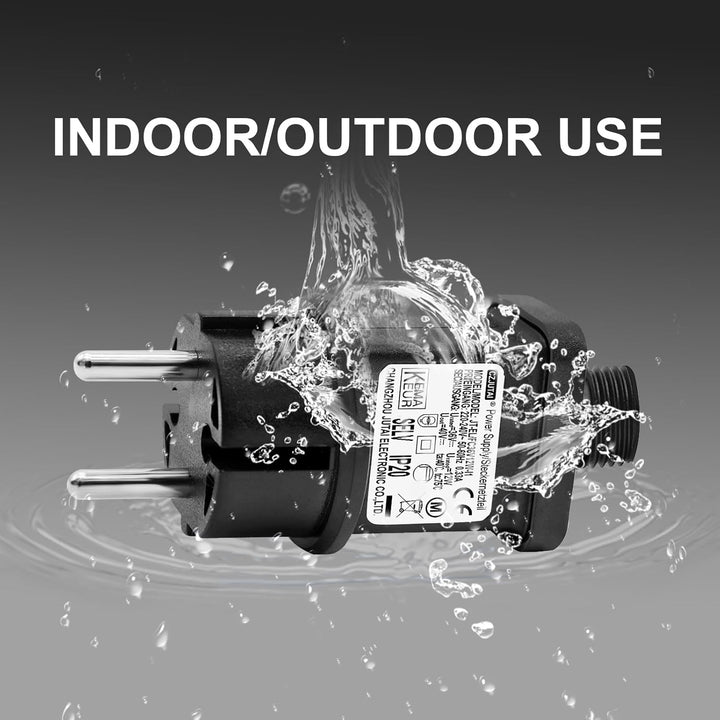 CZJUTAI LED-Transformator IP44 Stromversorgung für Weihnachtsbeleuchtung mit Stecker – EU-Stecker (S