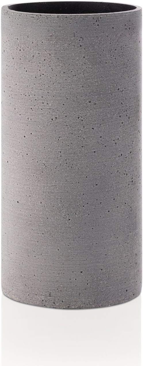 blomus -COLUNA- Vase M aus Polystone, dunkelgrau, puristische Beton-Optik, dekorative Vase in modern