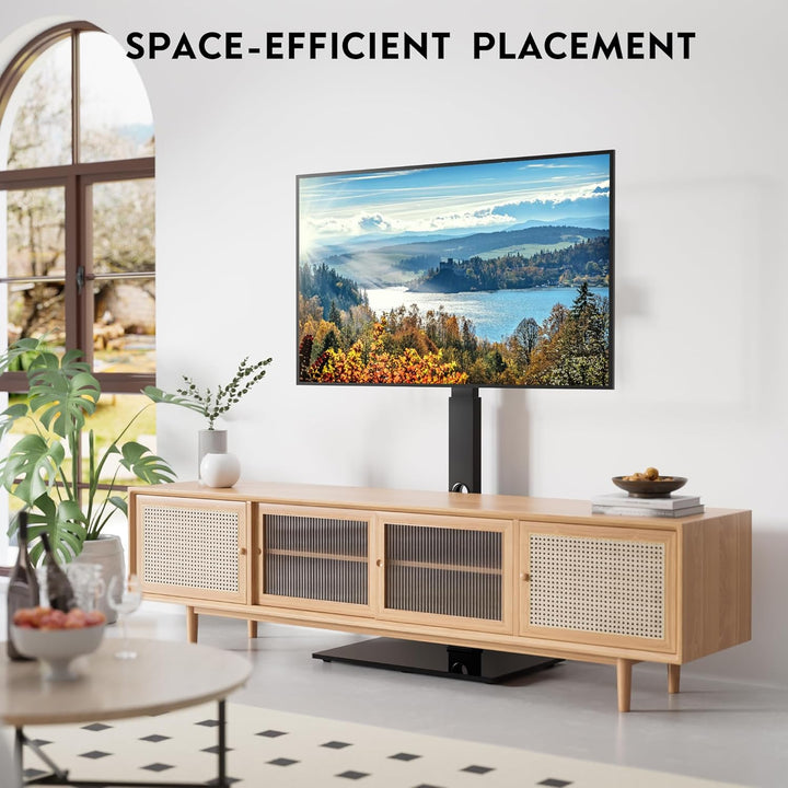 BONTEC TV Ständer Standfuss Fernsehstand für 30-70 Zoll Flach & Curved Fernseher bis zu 40 kg, Schwe