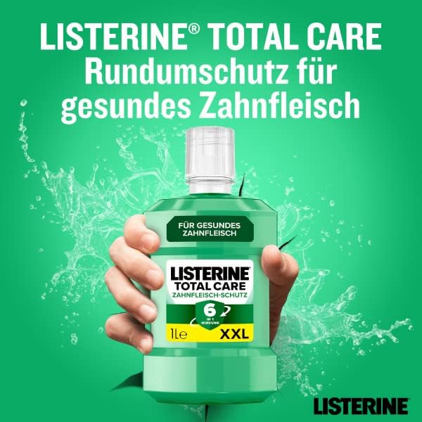 LISTERINE Total Care Zahnfleisch-Schutz (1000 ml), schützende Mundspülung gegen Zahnfleischprobleme