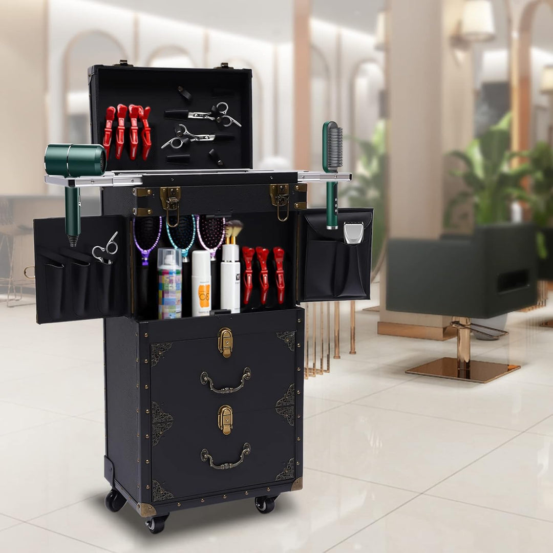 Kosmetikkoffer Trolley, Gross Make Up Koffer Mit Passwortsperre, 39 * 26 * 82cm Profi Friseurkoffer,