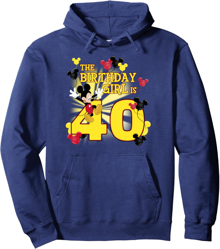 Disney Mickey & Friends 40 Year Old Birthday Girl Pullover Hoodie