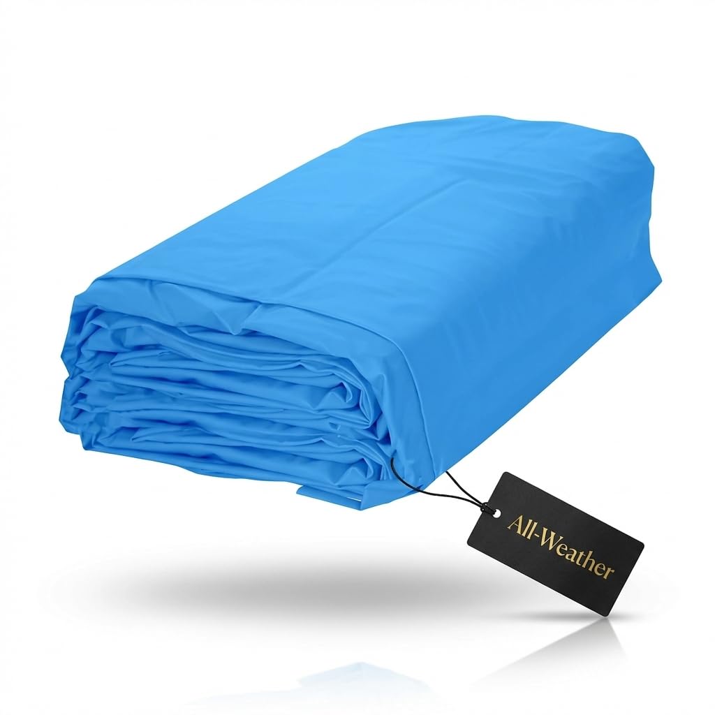 Poolfolie 360x90 cm, rund 0,25 mm, blau, überlappend für Stahlwandpool, UV-beständige, passgenaue Po
