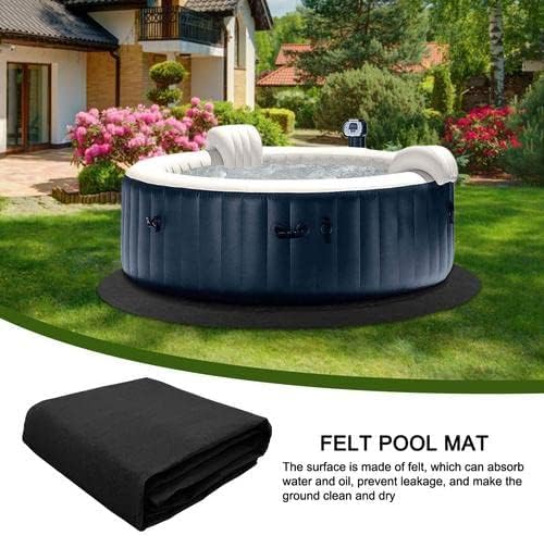 Schwimmbecken Matte Pool Bodenplane Faltbarer Boden-Poolmatte Für Aufstellpools Bis Ø 400 cm, UV-Sta