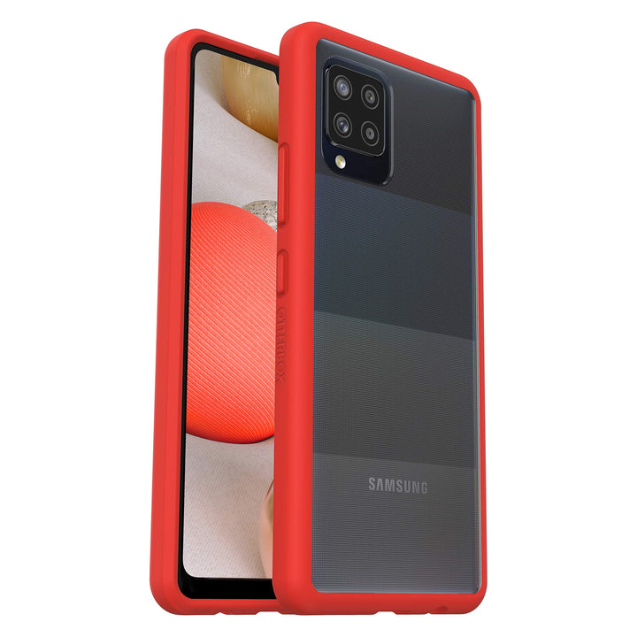 OtterBox Sleek Case , transparente, sturzsichere Schutzhülle für Galaxy A42 5G , rot/transparent (oh