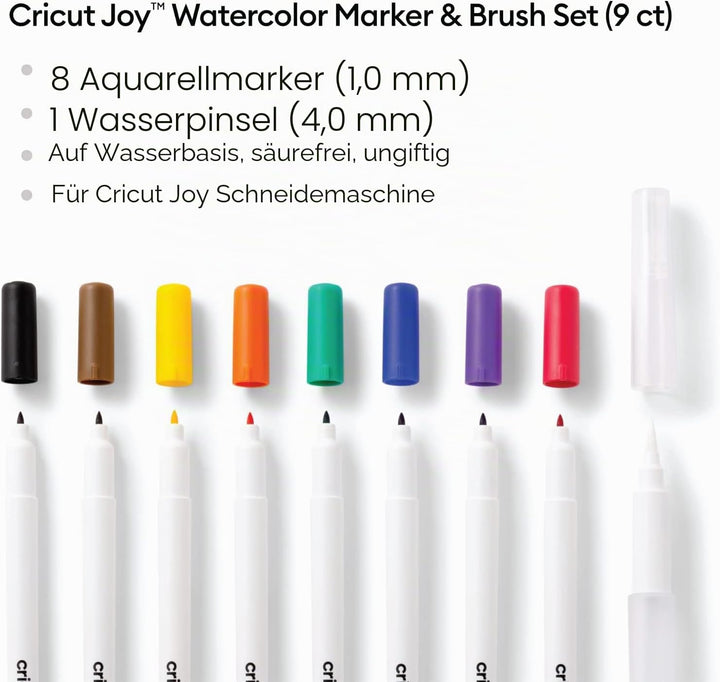 Cricut Watercolor Marker &amp; Brush Set 8 Marker, 1 Wasserpinsel Erstellen Sie ein Aquarell Meisterwerk