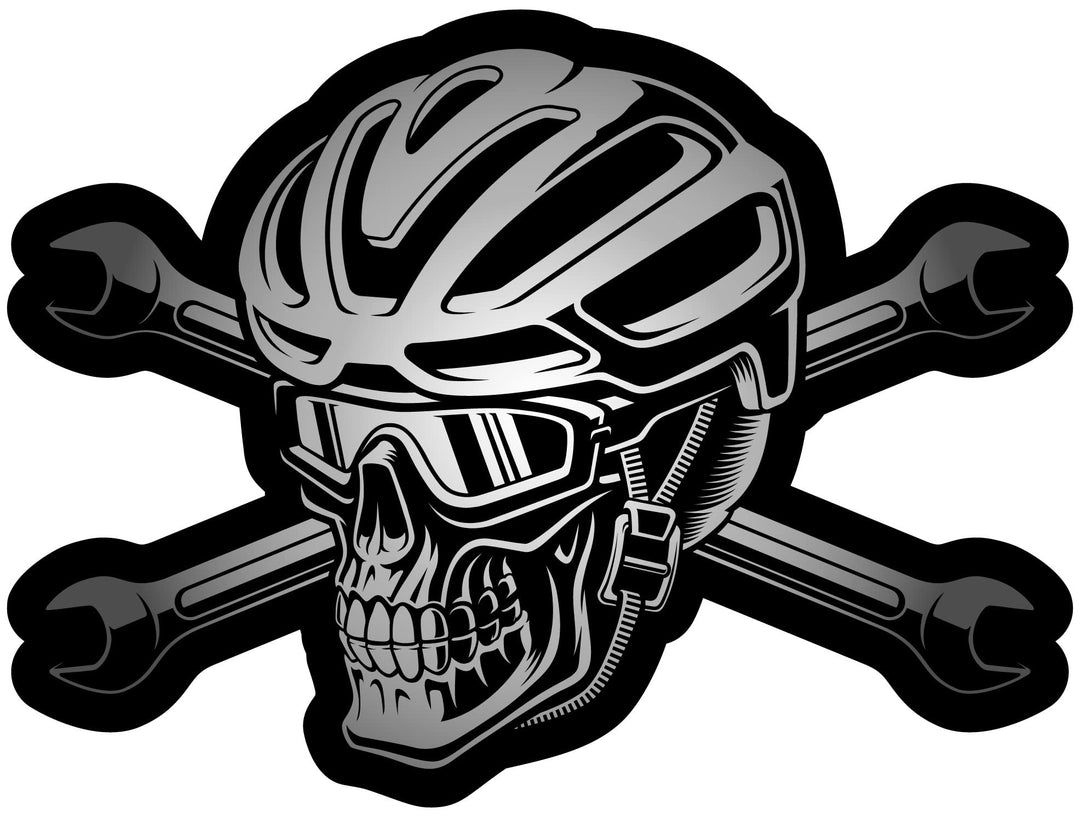 Samunshi Biker Skull Totenkopf Aufkleber Autoaufkleber für Motorrad Fahrrad Roller oder Auto Sticker