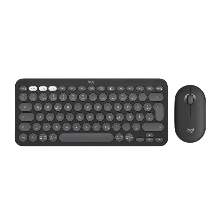 Logitech Pebble 2 Combo, kabellose Tastatur und Maus, leise und mobil, anpassbar, Logi Bolt, Bluetoo