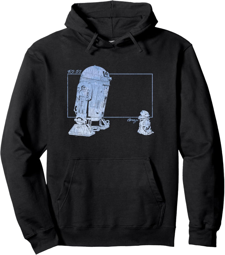 Star Wars: The Mandalorian Retro R2-D2 & Grogu Pullover Hoodie