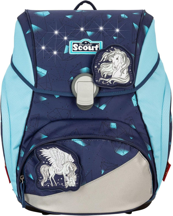 Scout Alpha Schulranzen-Set 4-tlg. Exklusiv LED Pegasus 2023