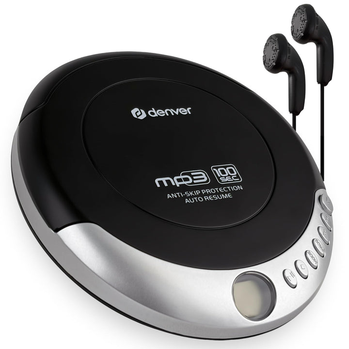 Denver Tragbarer CD-Player DMP-391. Walkman kompatibel mit CDs, CD-R und CD-RW CD-RW. Anti-Schock-Fu
