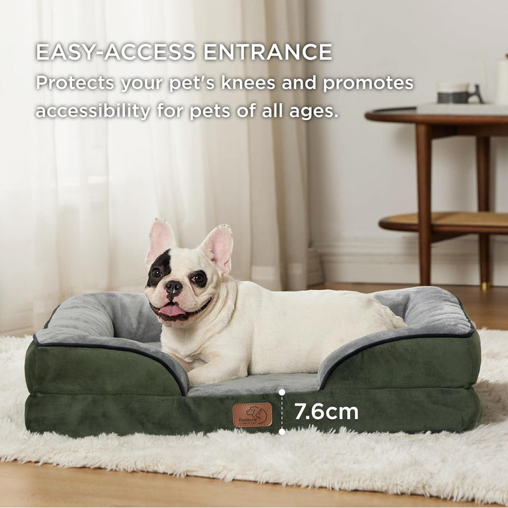 Bedsure orthopädisches Hundebett Ergonomisches Hundesofa - 71x58 cm Hundecouch mit eierförmiger Kist