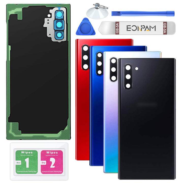 Eonpam Akkufachdeckel Rückseite Glas Ersatz ，für （Samsung Galaxy Note 10） Reparatursatz Original Akk