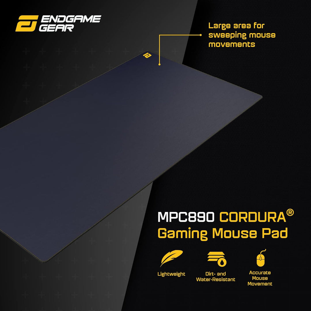 ENDGAME GEAR MPC 890 Cordura XXL Gaming Mauspad - 89 x 45cm - Fransenfreie Ränder - Cordura Gewebe -