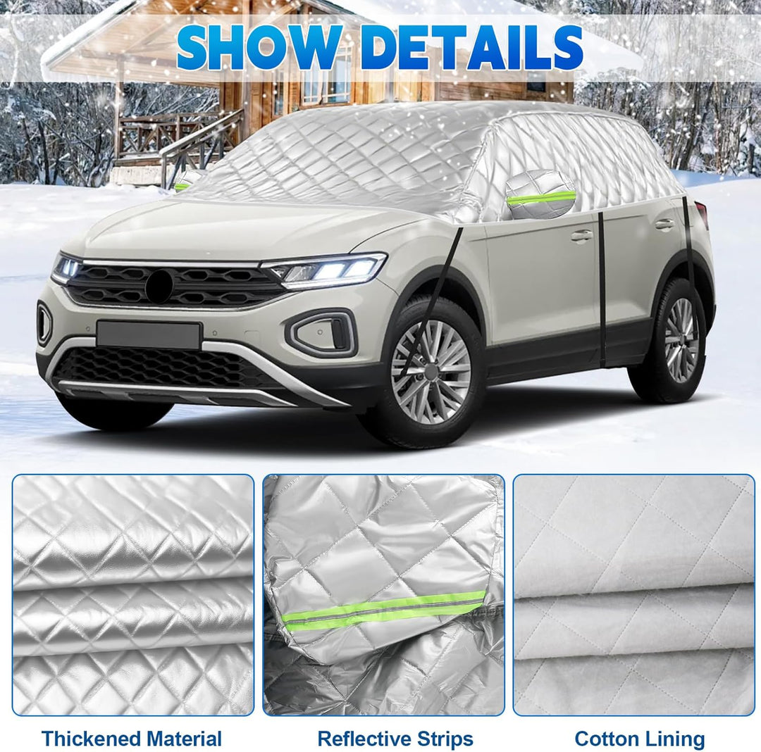 Hagelsichere Autoabdeckung Winter Passend für VW T-ROC 2017-2025, Auto Halbgarage Abdeckplane Wasser