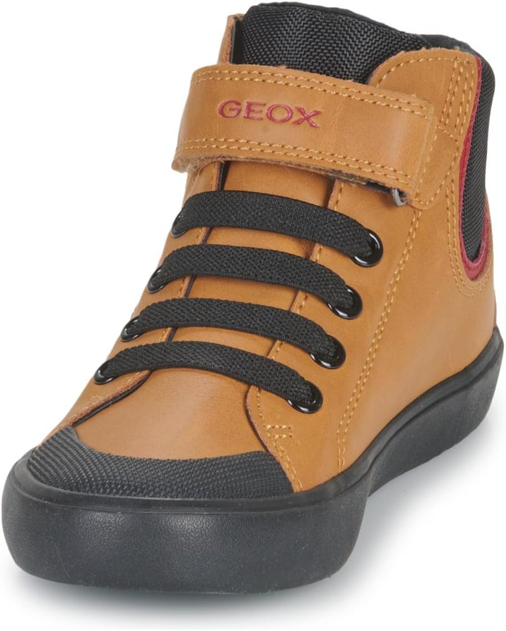 Geox Jungen J Gisli Boy F Sneaker 29 EU Dk Yellow Black, 29 EU Dk Yellow Black