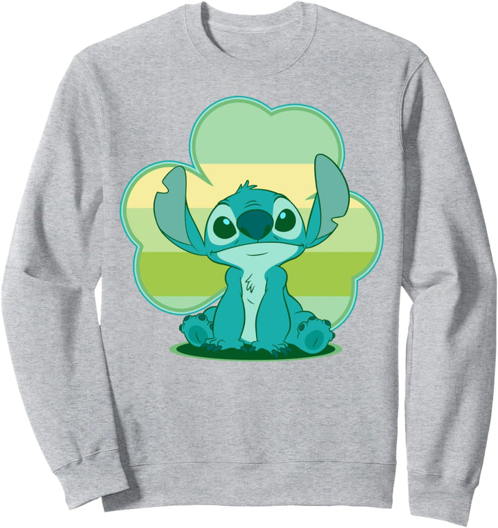Disney Lilo & Stitch St. Patrick's Tag Stitch Clover Sweatshirt