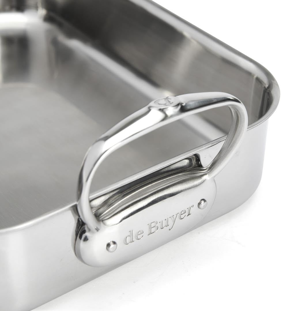 de Buyer - Bräter AFFINITY aus mehrlagigem Edelstahl - 41x27,5x13,35 cm - 3727.35