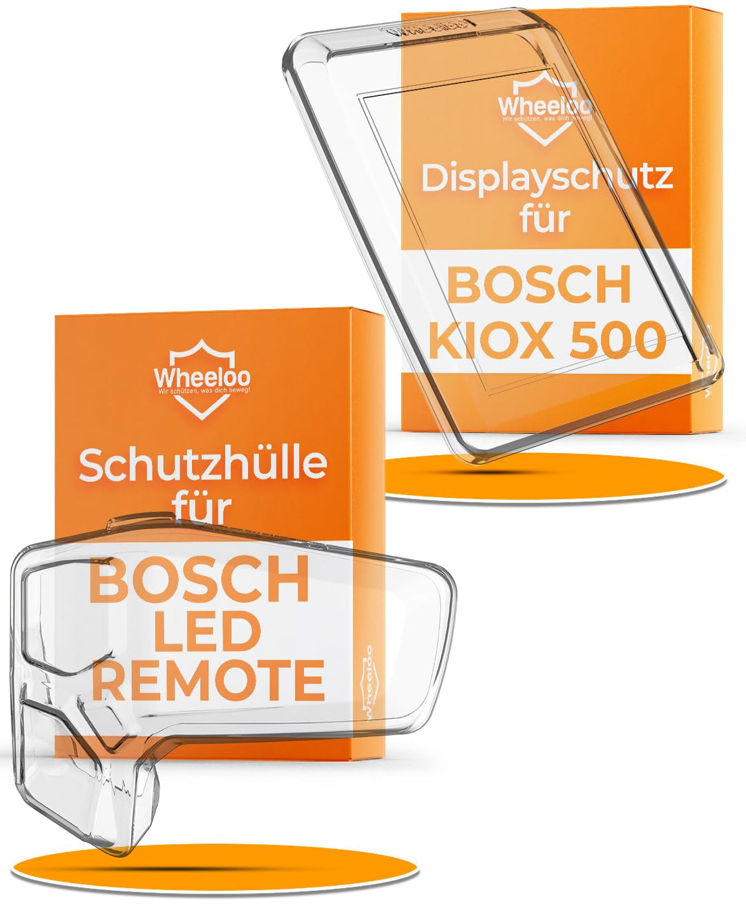 2er Set Ebike Displayschutz für Bosch LED Remote & Kiox 500 I Display Schutzhülle I E Bike Abdeckung