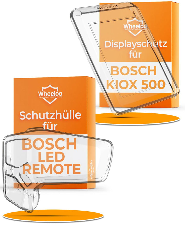 2er Set Ebike Displayschutz für Bosch LED Remote & Kiox 500 I Display Schutzhülle I E Bike Abdeckung