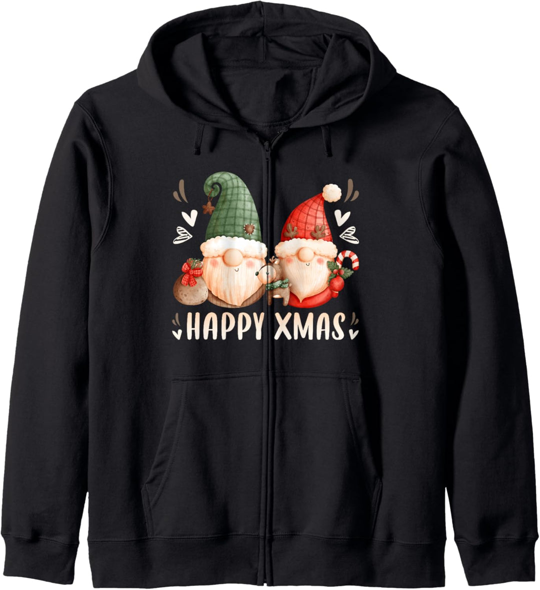 Weihnachtsmann Wichtel, Happy Happy Xmas, Weihnachten Kapuzenjacke