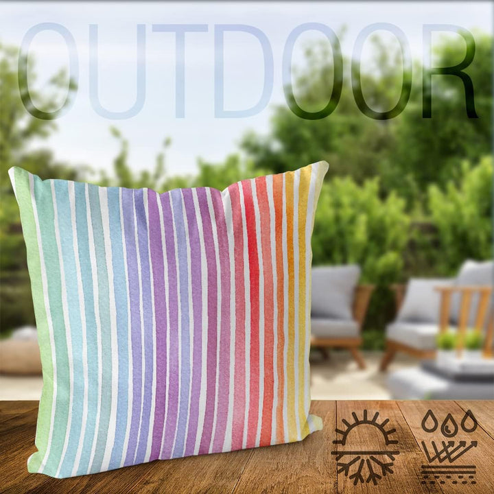 VOID Wasserfarben Streifen Kissenbezug Kissenhülle Sofakissen Kissen Deko Outdoor-Kissen Dekokissen,