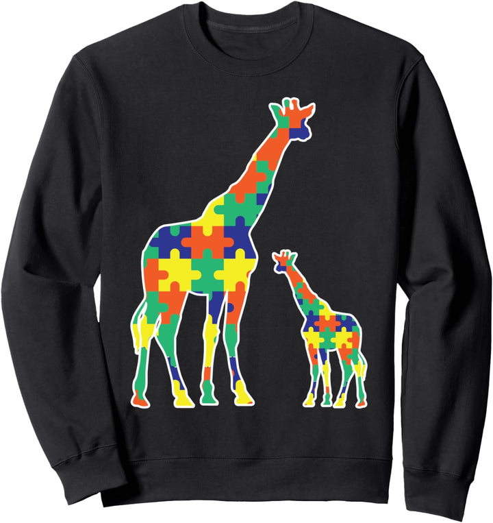 Autism Awareness Month Giraffe Puzzleteil Sweatshirt